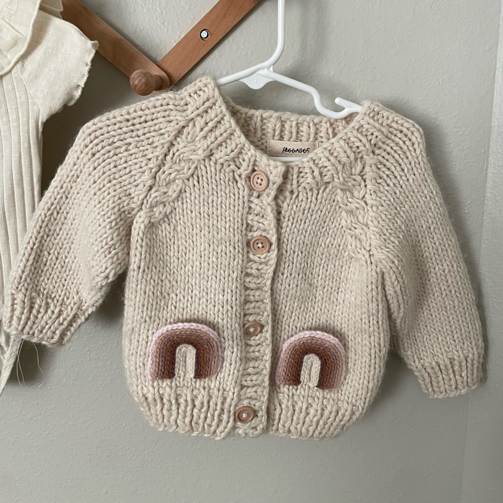 Huggalugs Rainbow Cardigan Sweater